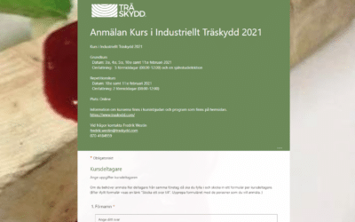 Inbjudan till Kurs i Industriellt Träskydd 2021