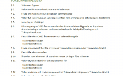 Kallelse till Föreningsstämma 2021