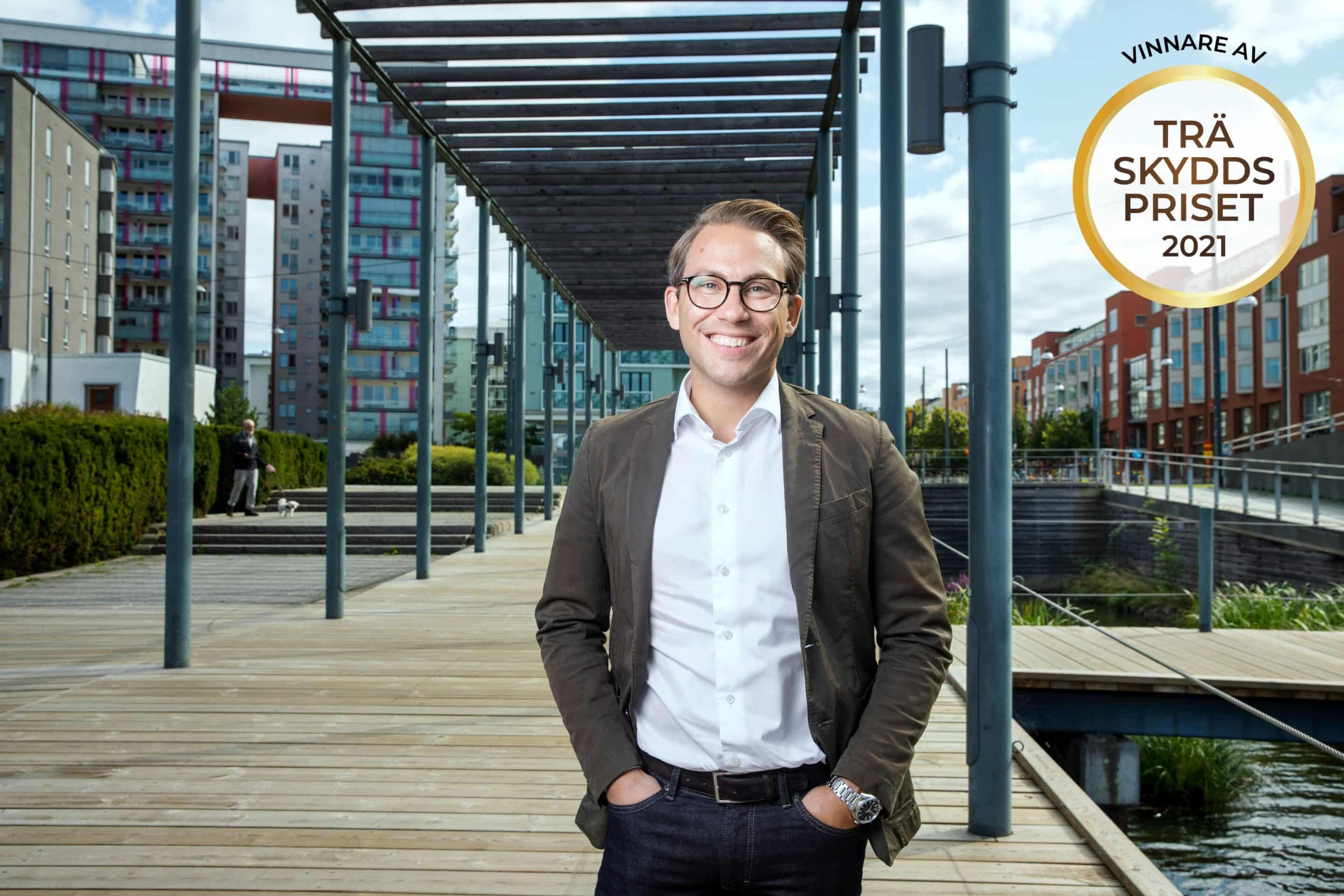 Lugnets terrass i Hammarby Sjöstad nominerat till Träskyddspriset 2021