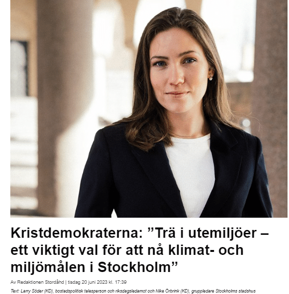 Debatt: Trä i utemiljöer nödvändigt!