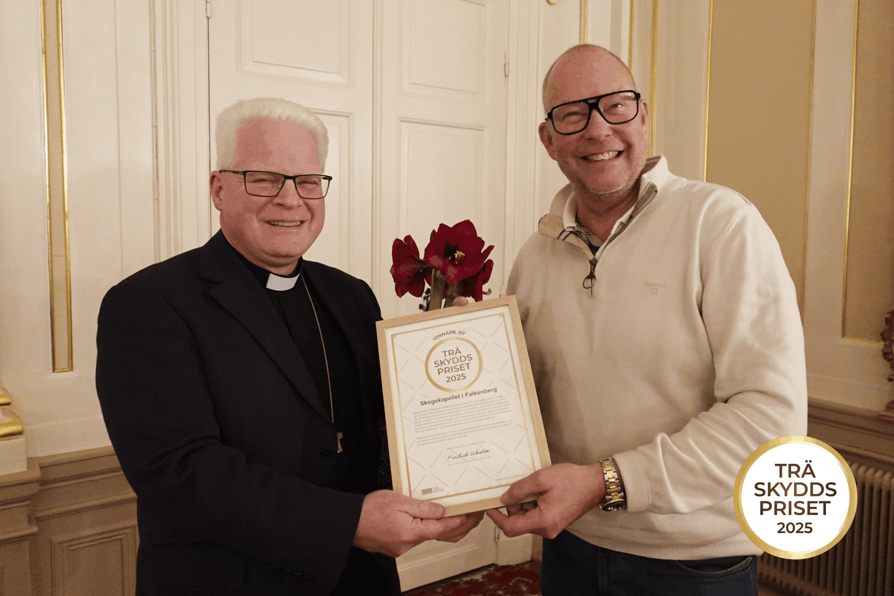 Skogskapellet i Falkenberg står som vinnare av Träskyddspriset 2025